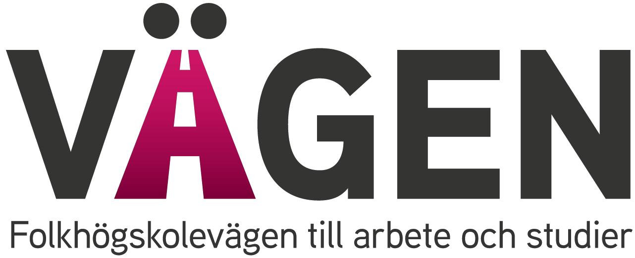 Logotyp VÄGEN - folkhögskolevägen till arbete och studier